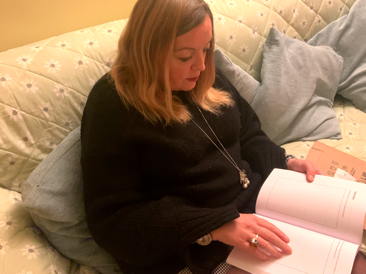 Samantha Brook reading her book